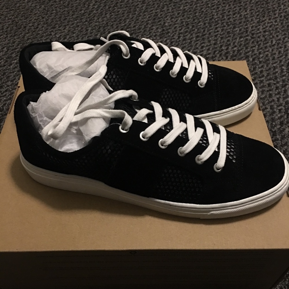 Black caged sneakers